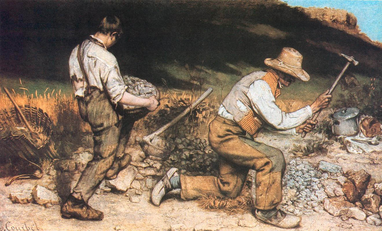 Gustave Courbet 1849 painting -The Stone Breakers.