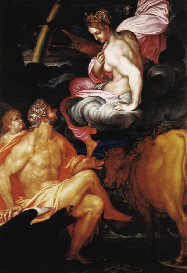 Io with Zeus, by Giovanni Ambrogio Figino.