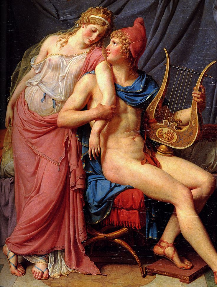 Jacques Louis David 1748-1825 The Courtship of Paris and Helen Oil on canvas