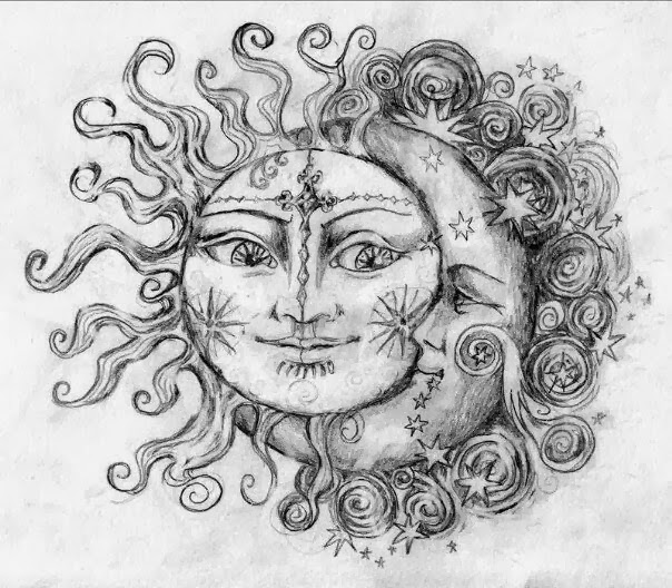 sun and moon Tattoo Train